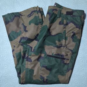 Oakley Divisional Cargo Shell Camo Pants 3XL Zip Pockets Adjustable Waist FN Dry